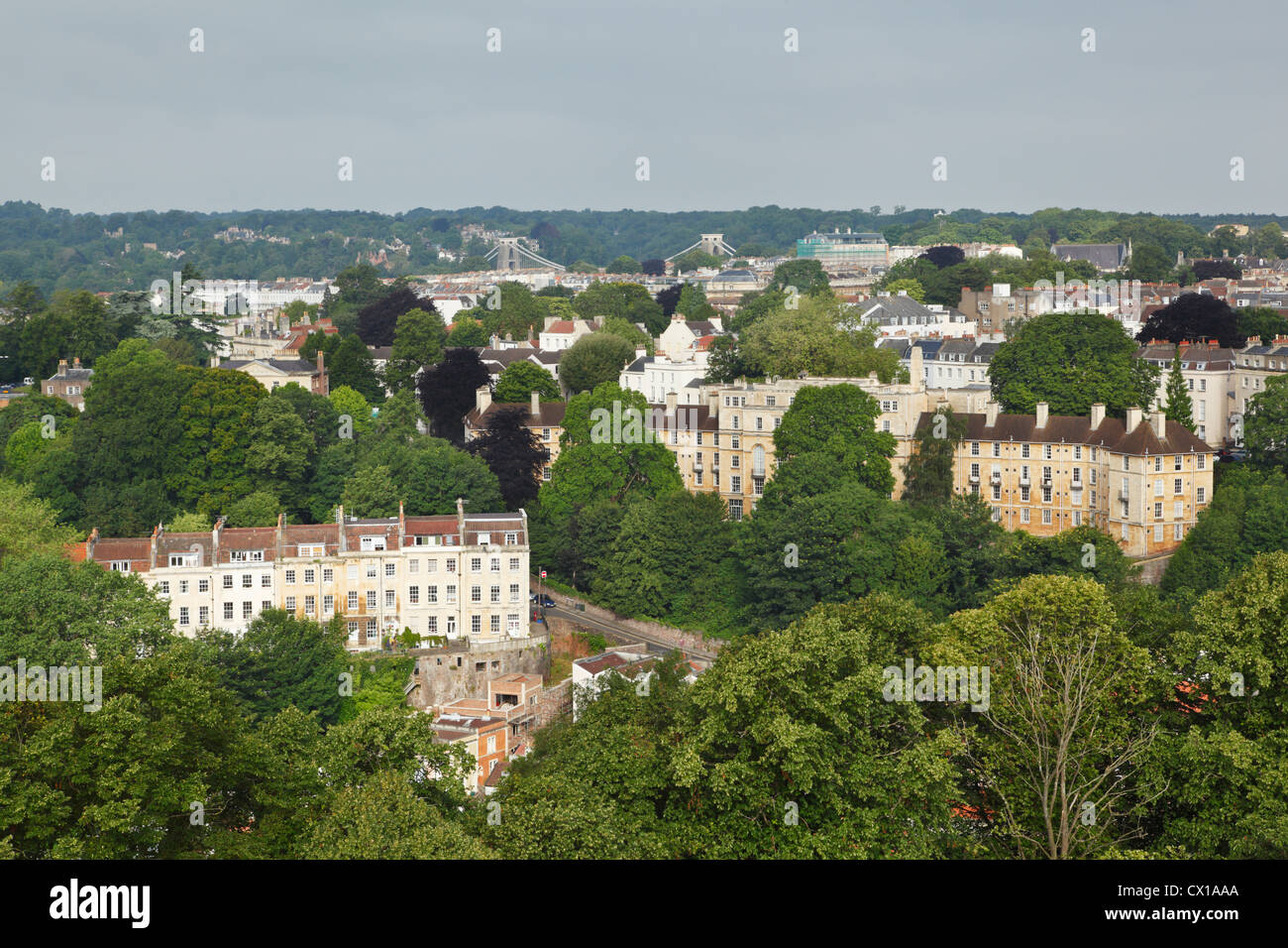 Clifton seen from Cabot Tower. Bristol. England. UK. Stock Photo