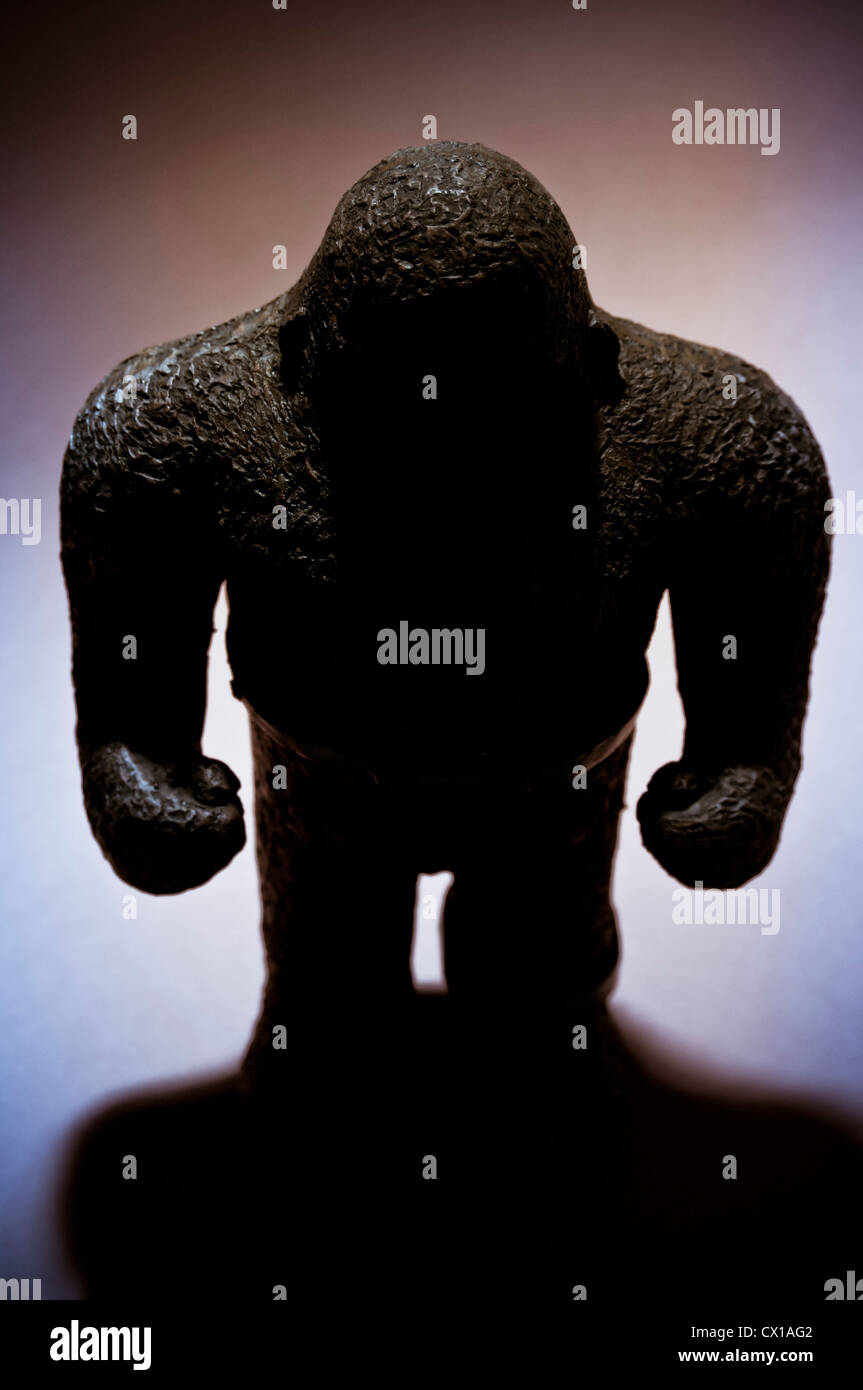 silhouette of a Golem Hebrew mythical figure Stock Photo