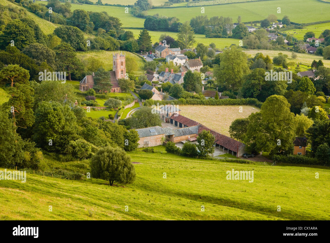 The village of Corton Denham in Somerset. Stock Photo