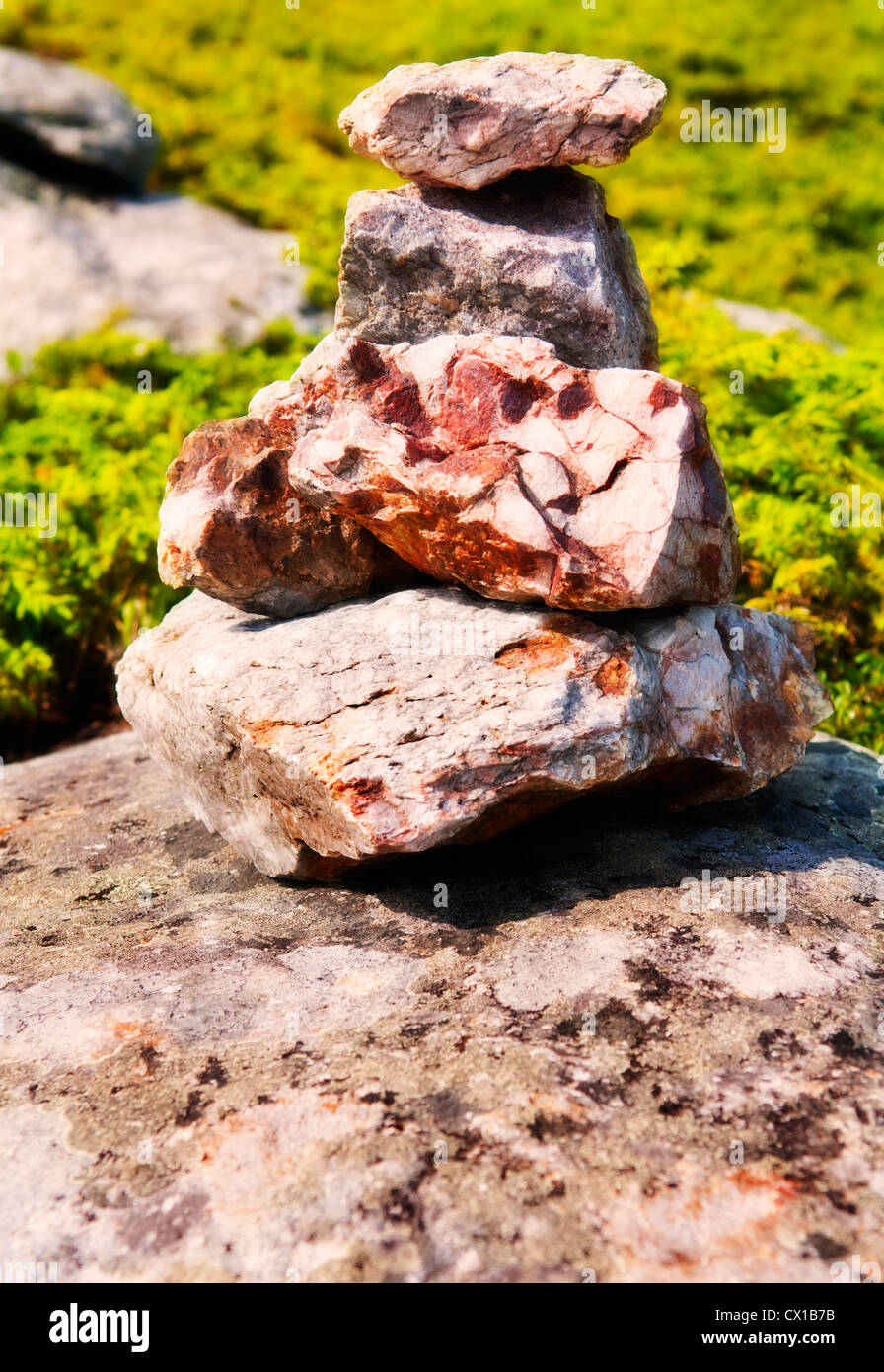 USA, Maine, Camden, Pile of stones Stock Photo - Alamy