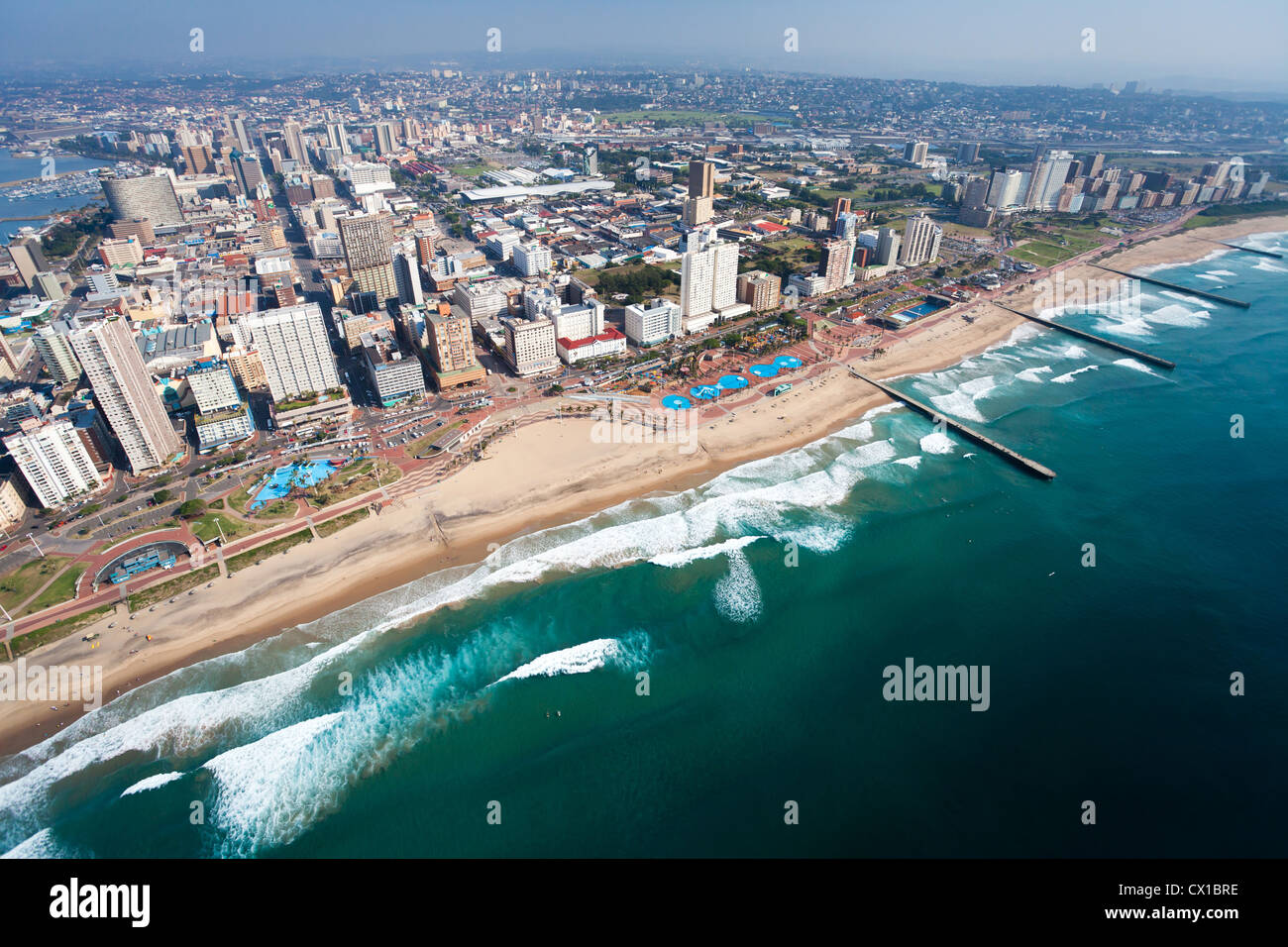 aerial view of durban, south africa Stock Photo