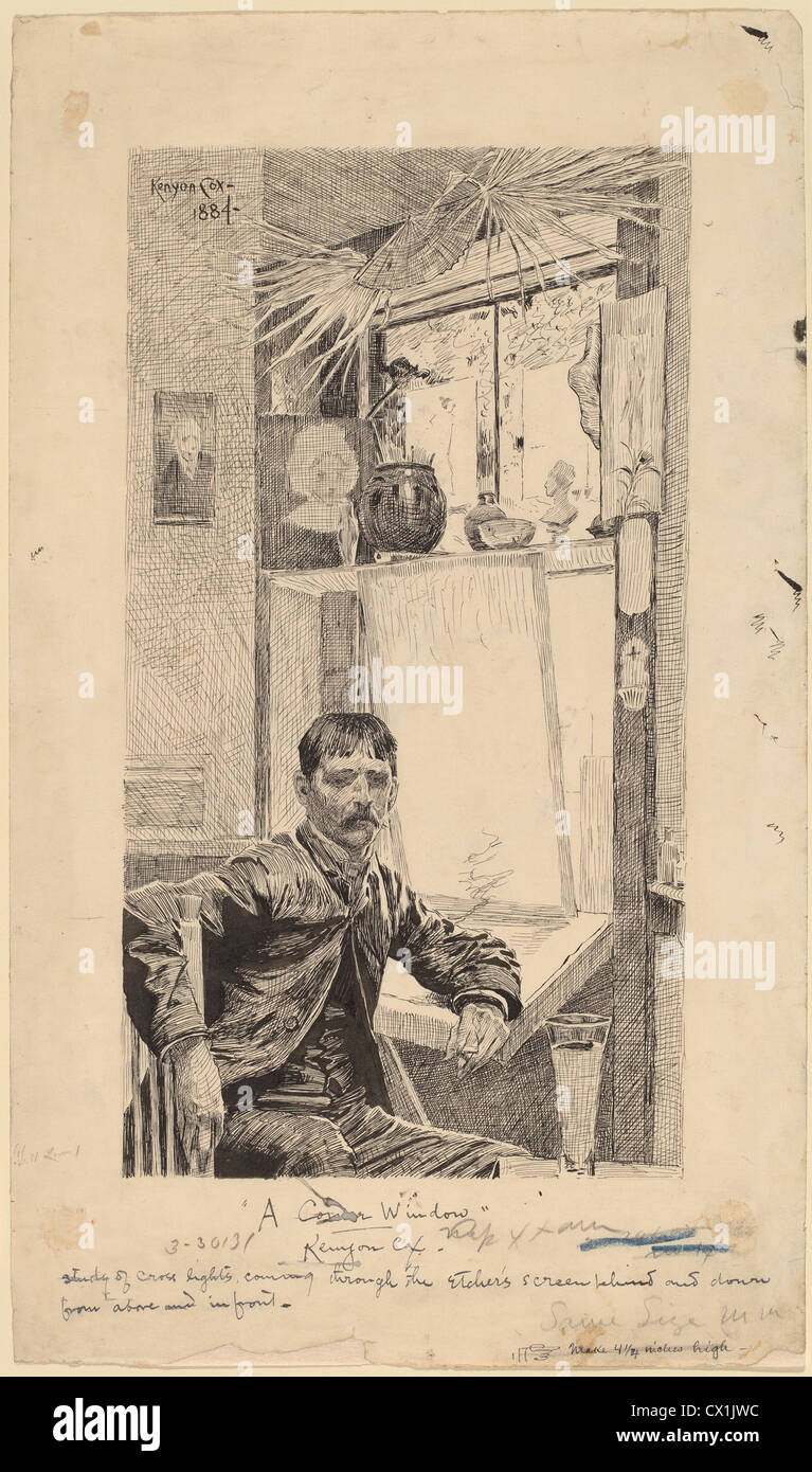 An Eclogue - poster métal Kenyon Cox 1890 art mural