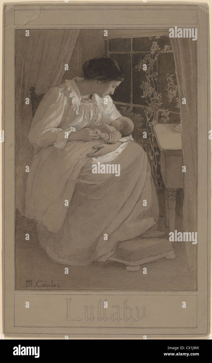 Maude Alice Cowles, Lullaby, American, 1871 - 1905, c. 1890 Stock Photo