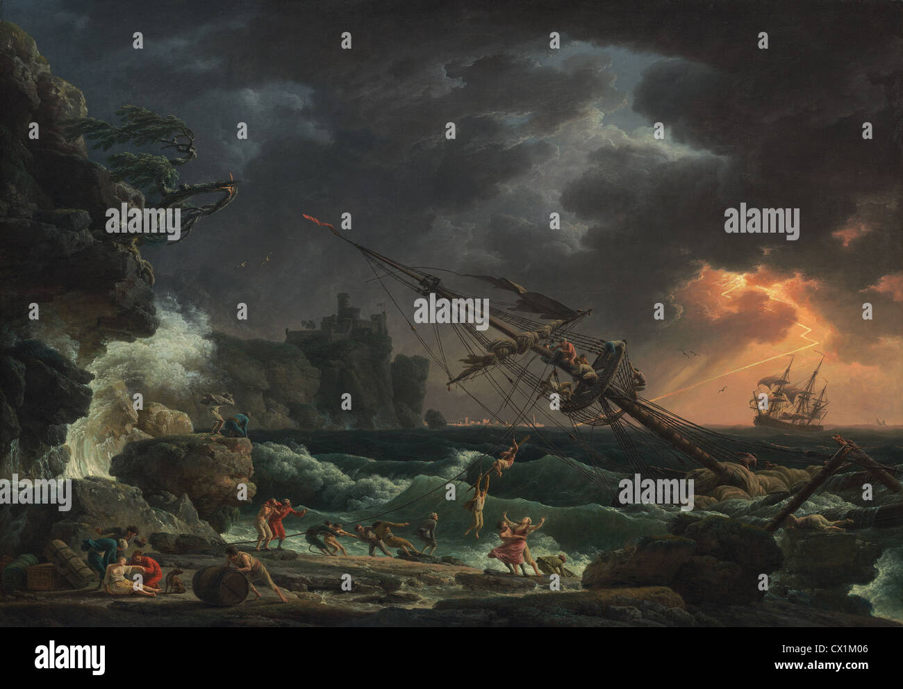 Claude-Joseph Vernet, The Shipwreck, French, 1714 - 1789, 1772, oil on canvas Stock Photo