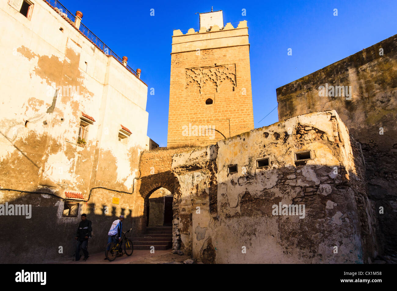 Almohad minaret at the medina of Safi, Atlantic Morocco Stock Photo