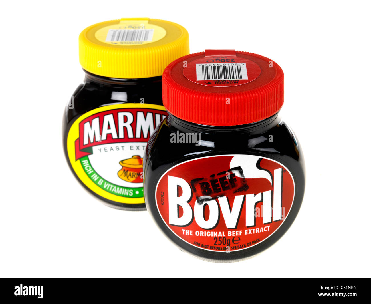 Marmite and Bovril Spread Stock Photo