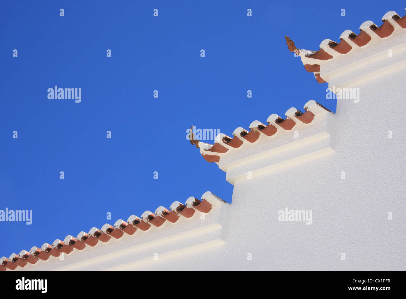 Detail of a roof house on Algarve Portugal Stock Photo Alamy