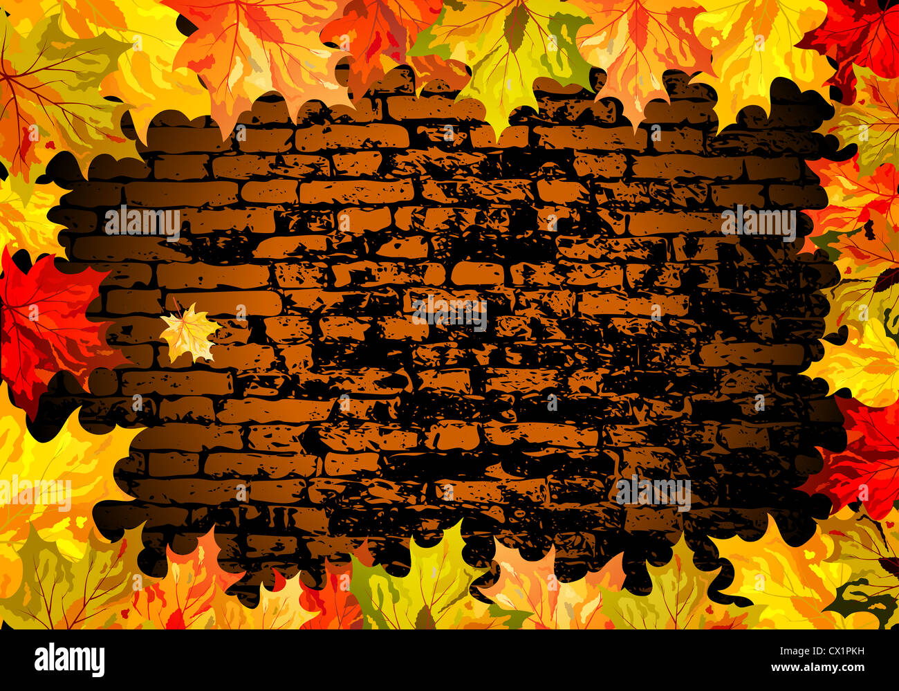 Autumn Maple Leaves Background Vector Illustration With Transparency Eps Stock Photo Alamy