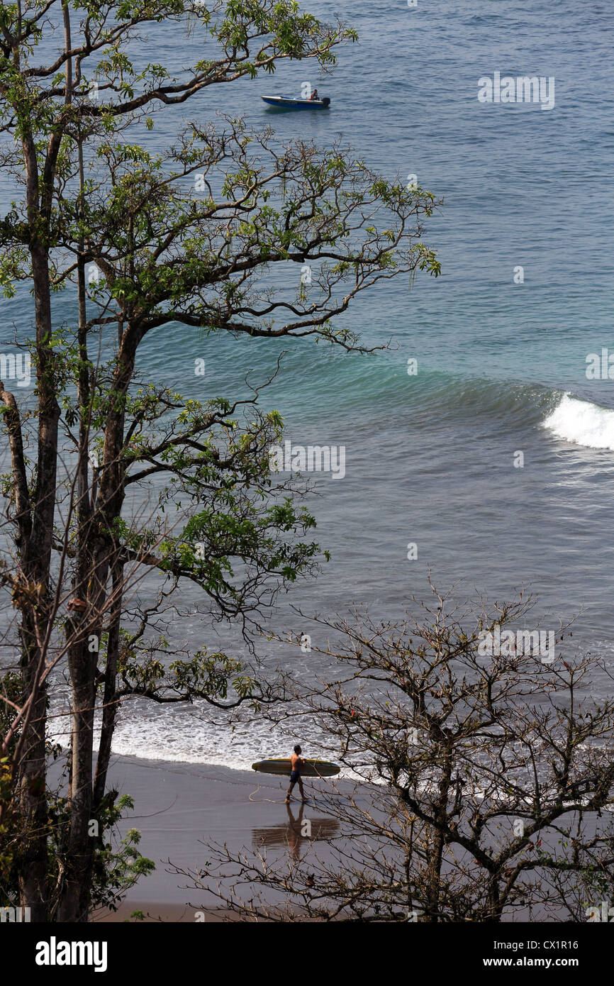 Longboard surfing at Batu Karas in West Java, Indonesia Stock Photo Alamy