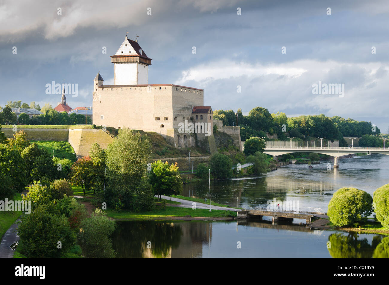 German Castle in Narva, Estonia Stock Photo