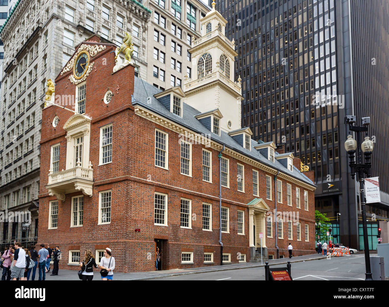 Eua massachusetts old state house no centro histórico da cidade de boston  perto de beacon hill e freedom trail