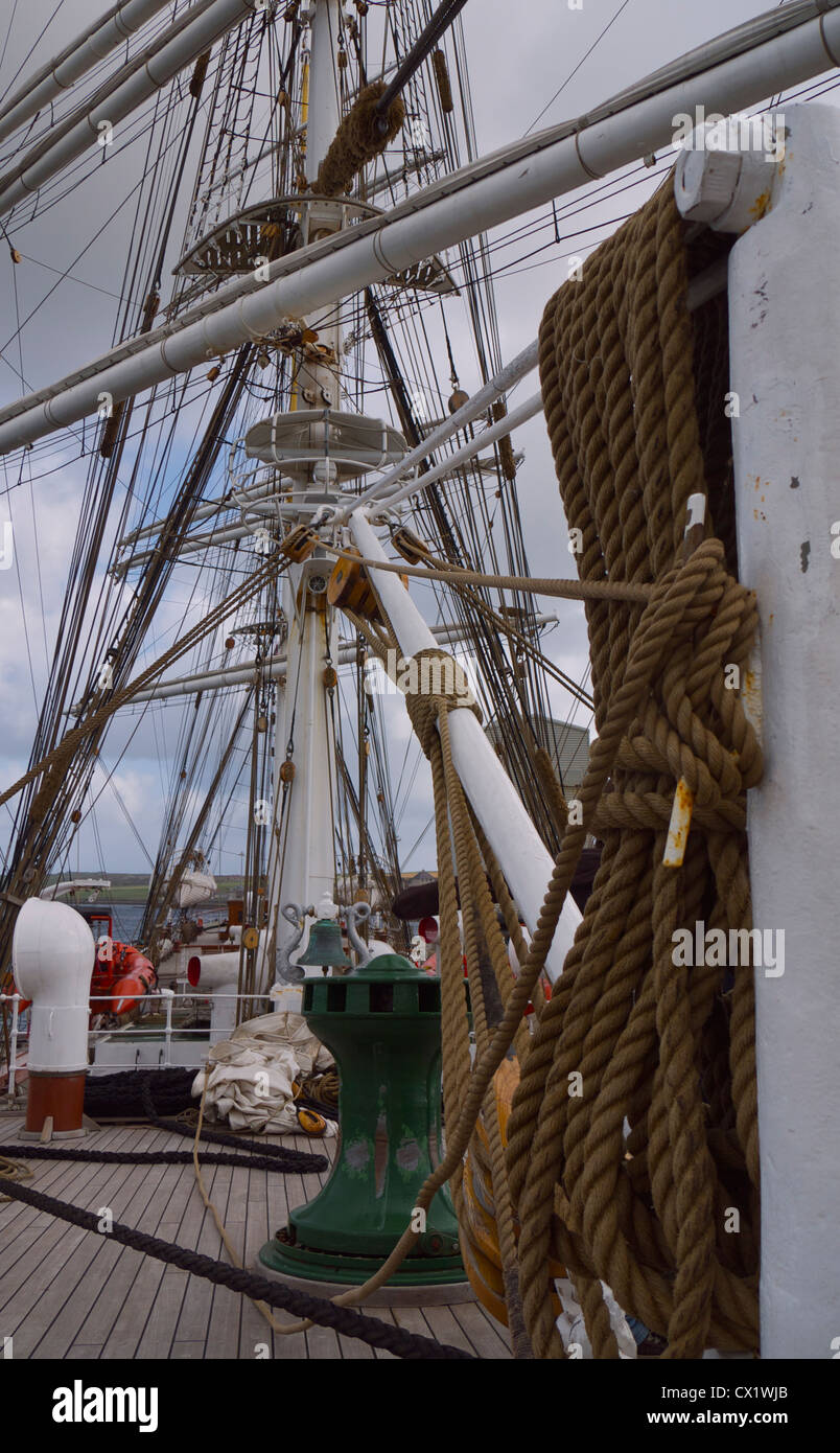 tall ship rigging Stock Photo Alamy