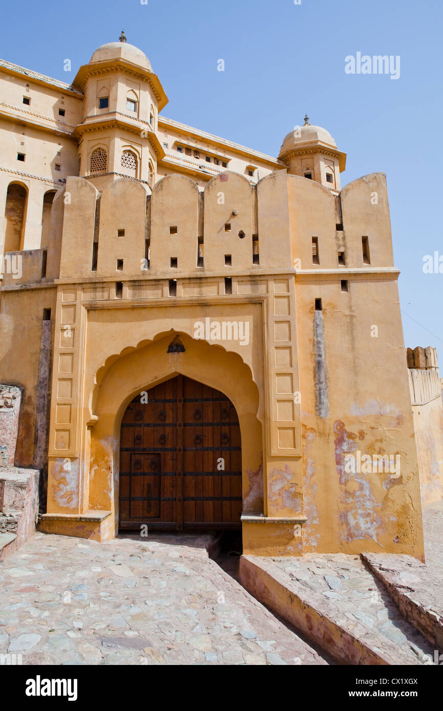 Gated entrance to Amer Fort, Jaipur Stock Photo