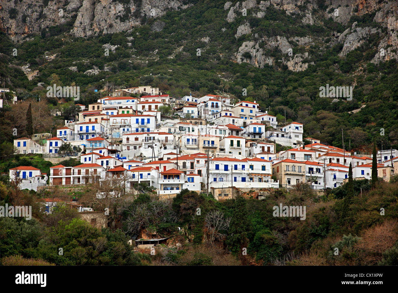 Picturesque Velanidia village, Vatika, Lakonia, Peloponnese, Greece