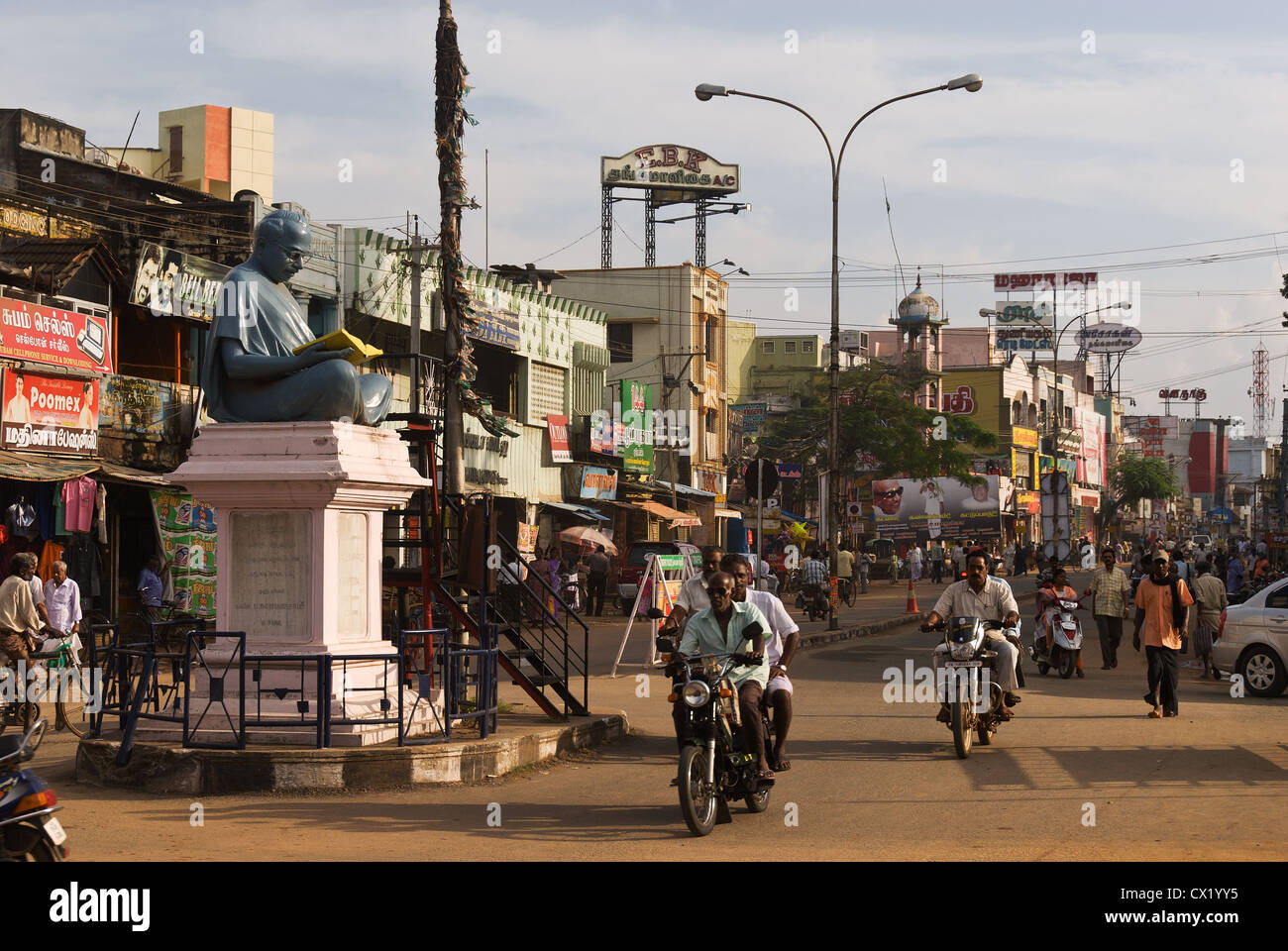Elk201-4616 India, Tamil Nadu, Thanjavur, street scene Stock Photo