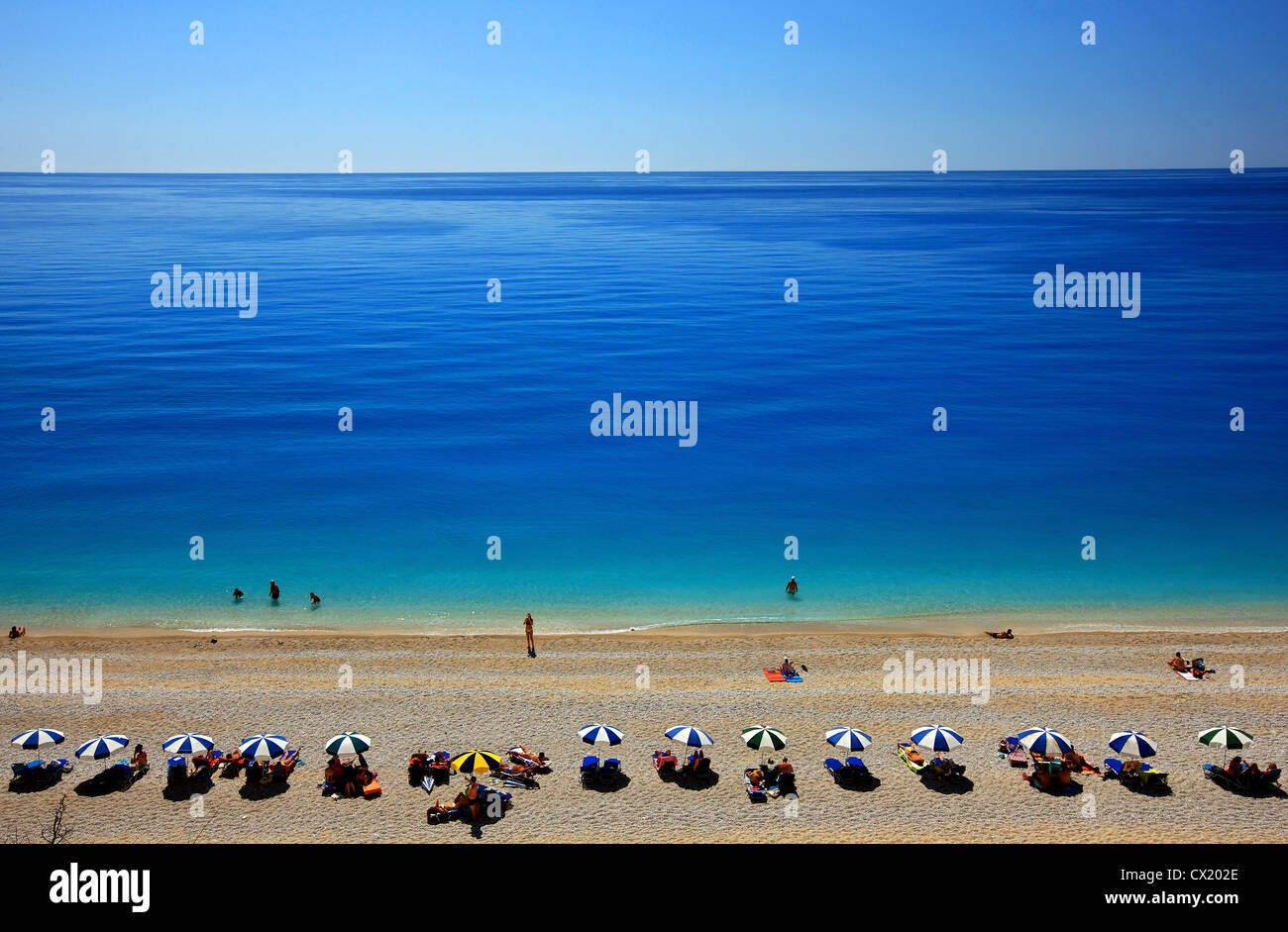 World famous Egremni beach, Lefkada (or 'Lefkas') island, Ionian Sea, Eptanisa ('Seven Islands'), Greece Stock Photo