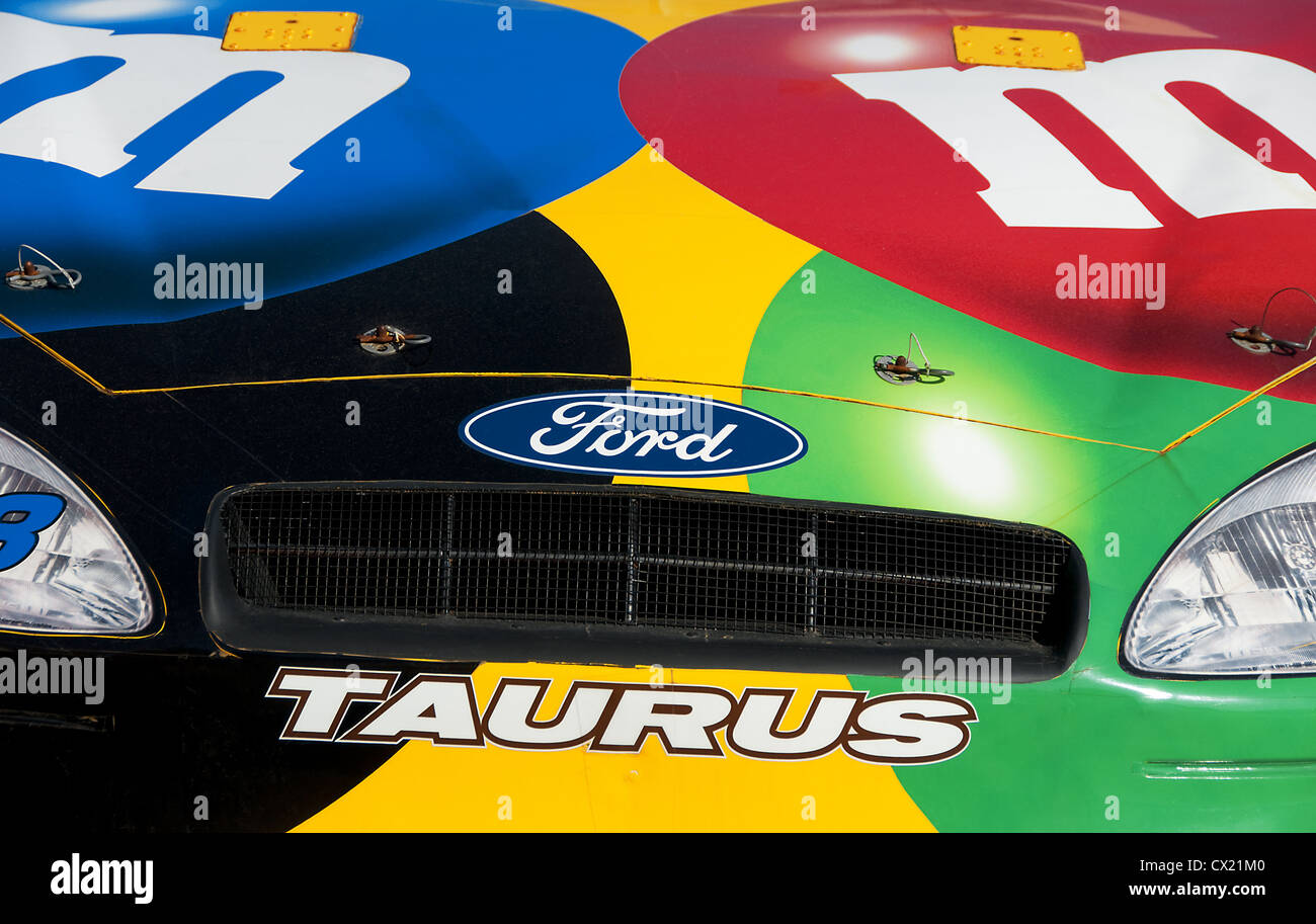 Detail view of Elliott Sadler's #38 M&M NASCAR Ford Taurus Stock Photo - Alamy