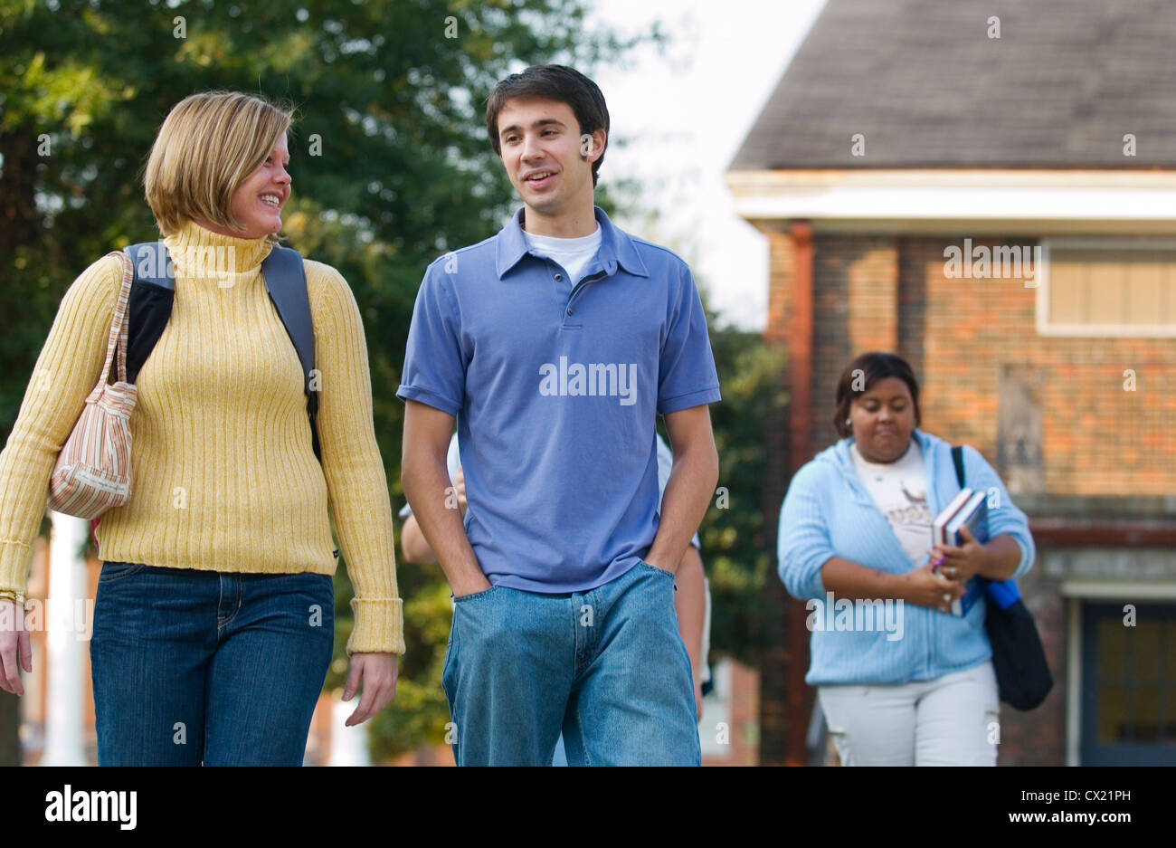 College students walk between classes on a fall day Stock Photo - Alamy