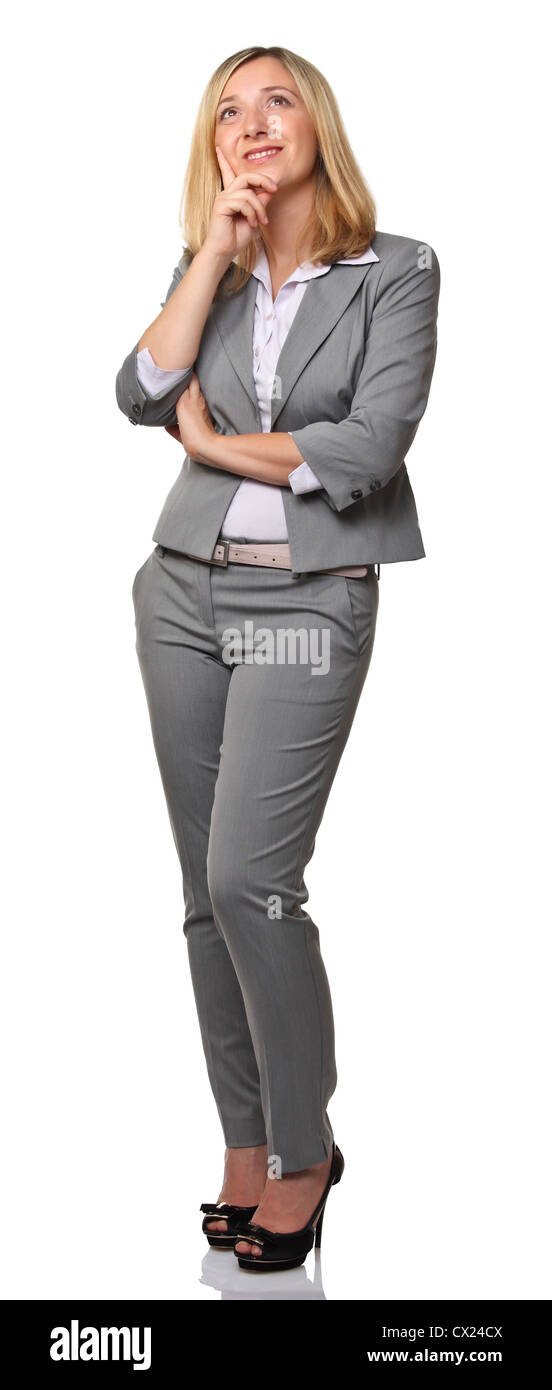 portrait of businesswoman isolated on white background Stock Photo