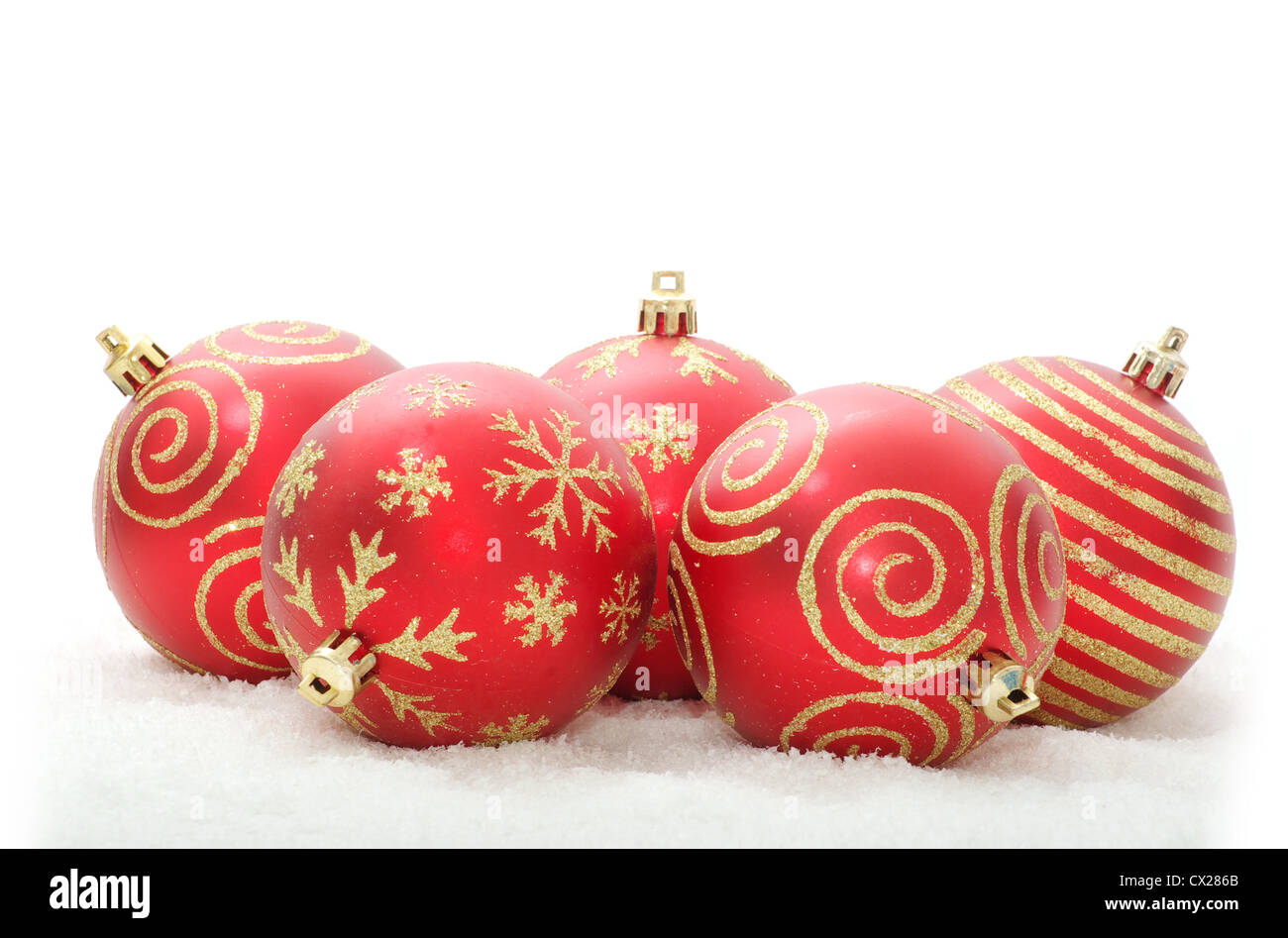 Christmas decoration over white background Stock Photo