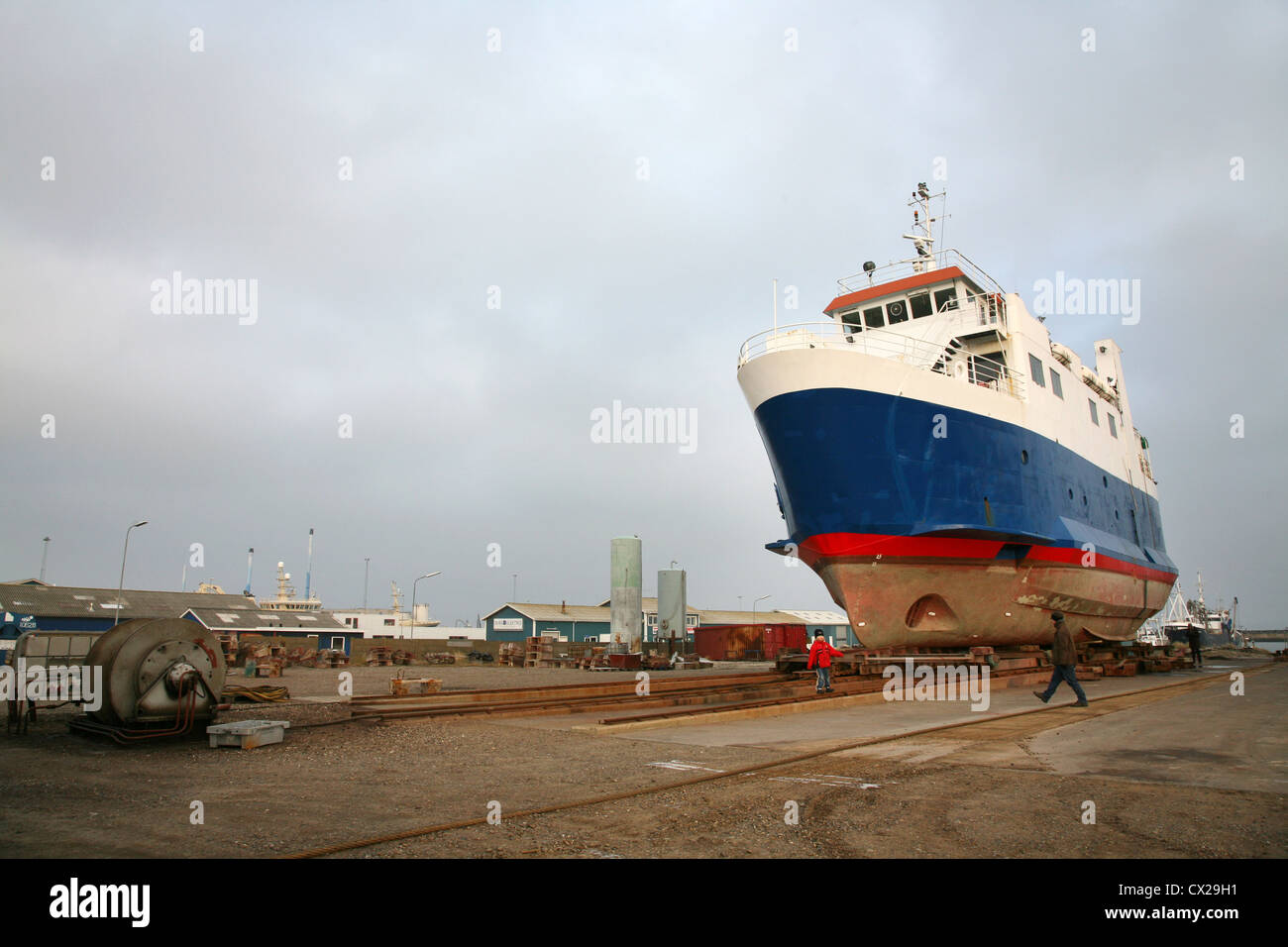 Big ship in the dock Stock Photo - Alamy