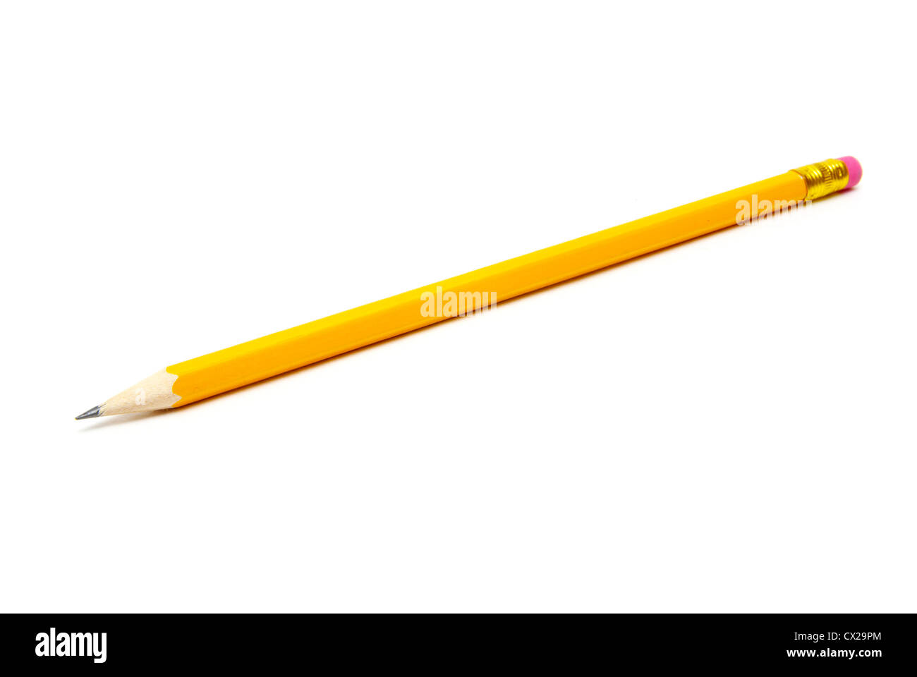 Pencil isolated on white background Stock Photo