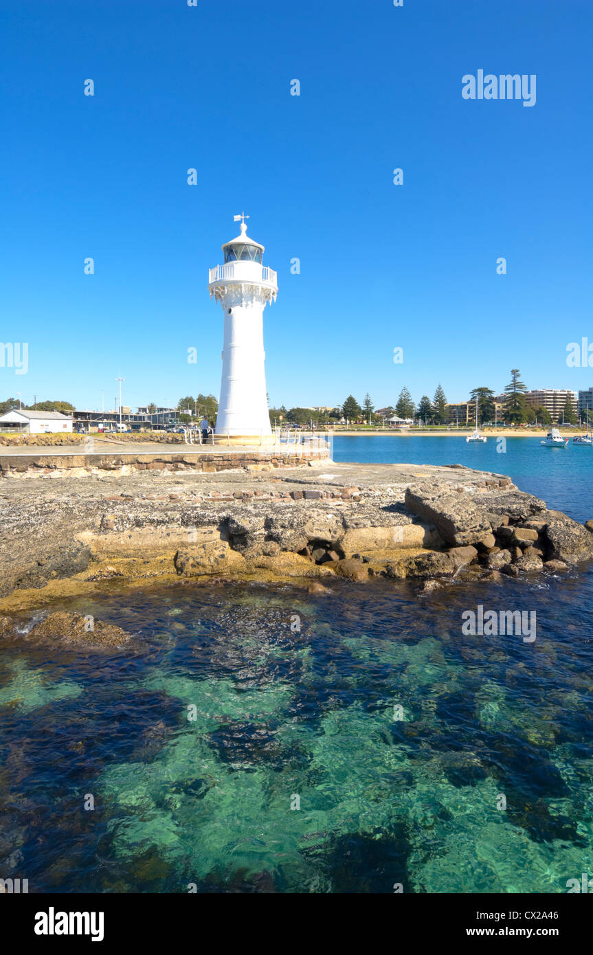The Wollongong Breakwater Lighthouse, North Wollongong, New South Wales, Australia Stock Photo