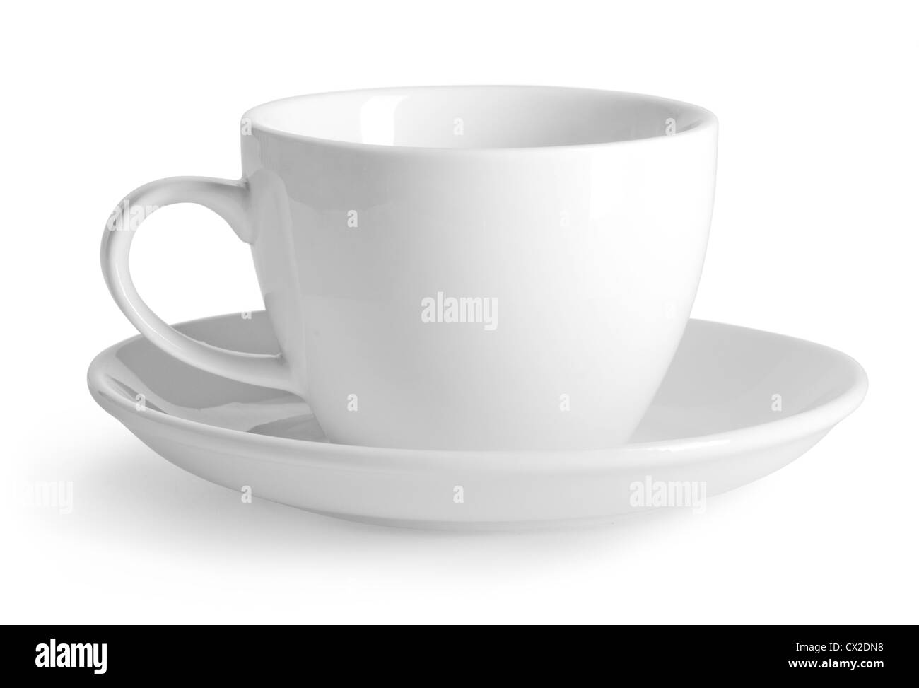 White empty cup isolated on white background Stock Photo Alamy