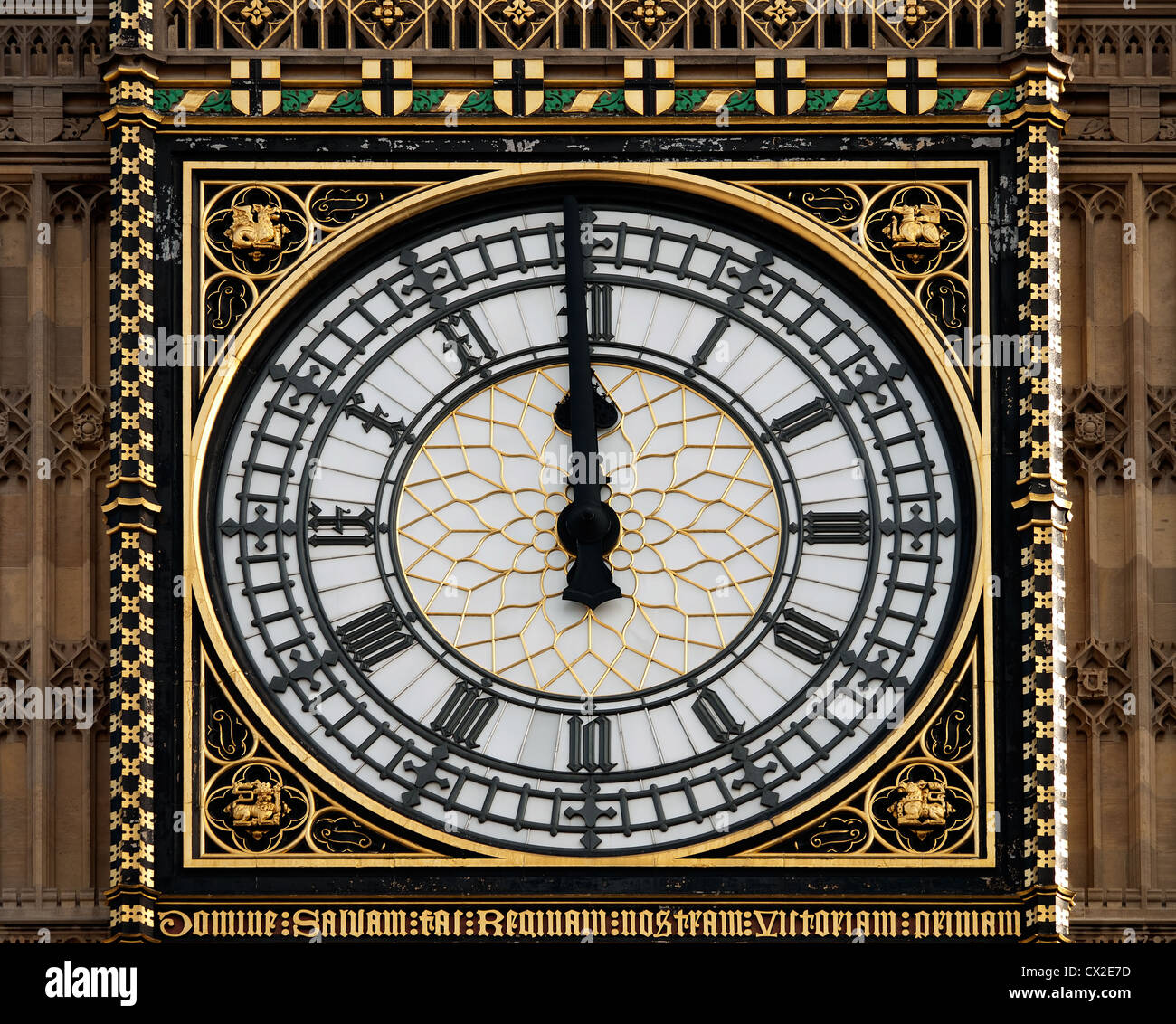 High noon in London - Big Ben closeup Stock Photo