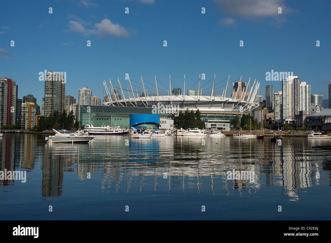 Olympic Stadium False Creek Vancouver British Columbia Stock Photo