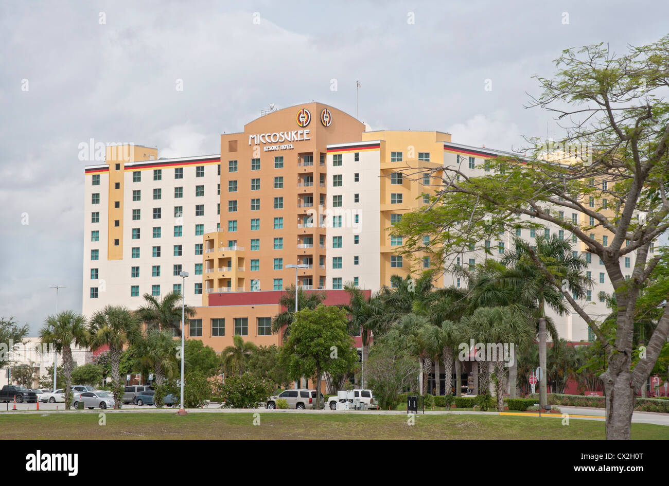 Miccosukee Resort and Gaming facility located just west of Miami in the Everglades along Florida's Tamiami Trail. Stock Photo