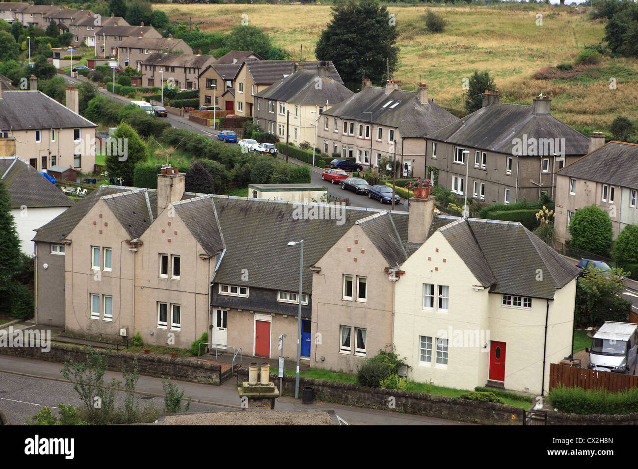 Housing in South Queensferry part of the City of Edinburgh in Scotland Stock Photo