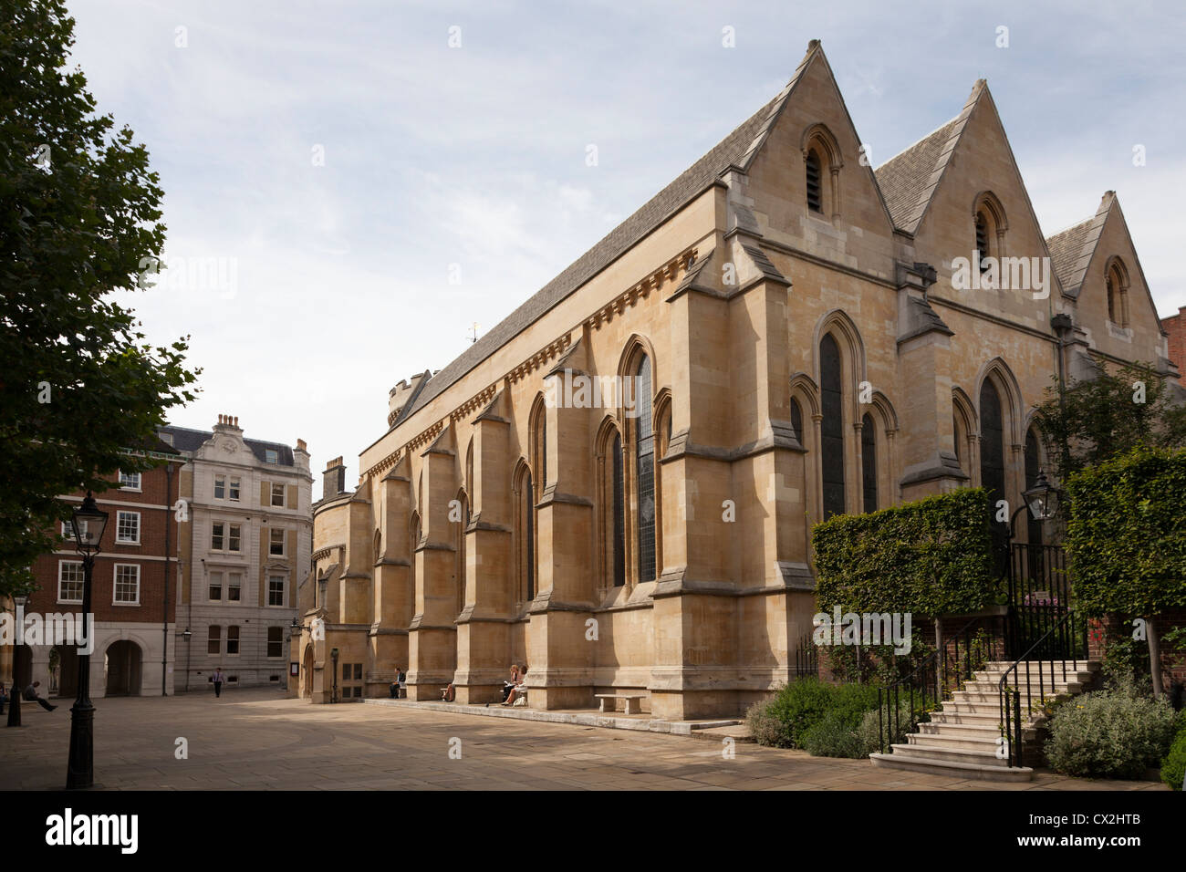 Temple Church - the church for the inner and middle temple - in London. Stock Photo