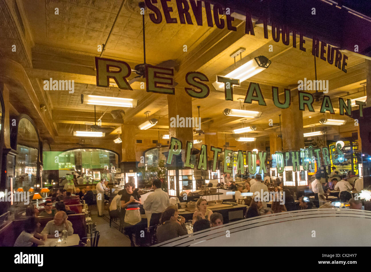 Famous Balthazar Restaurant , Spring Street, Soho, New York, USA, Stock Photo