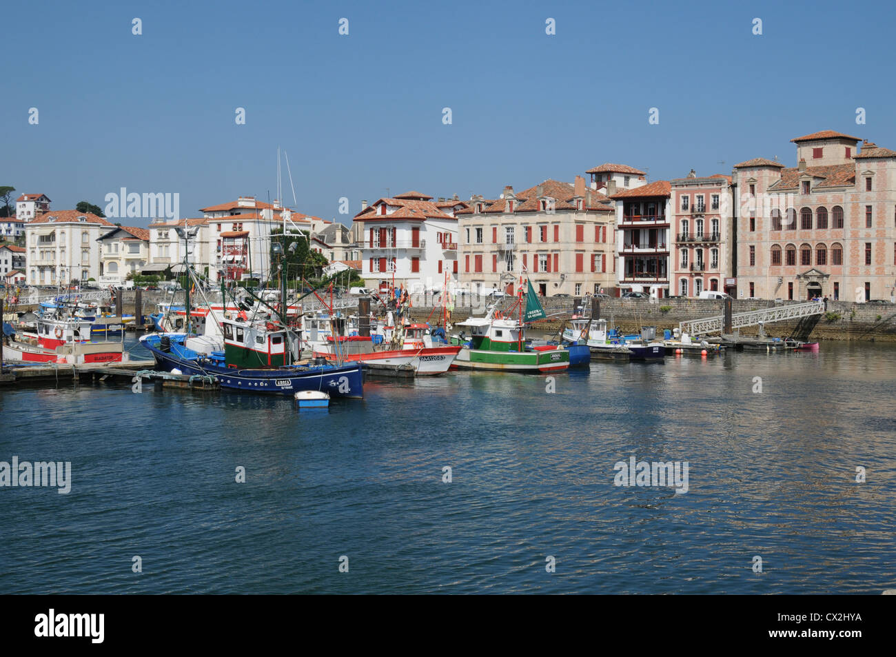Boats in harbour, St Jean de Luz, France Stock Photo Alamy