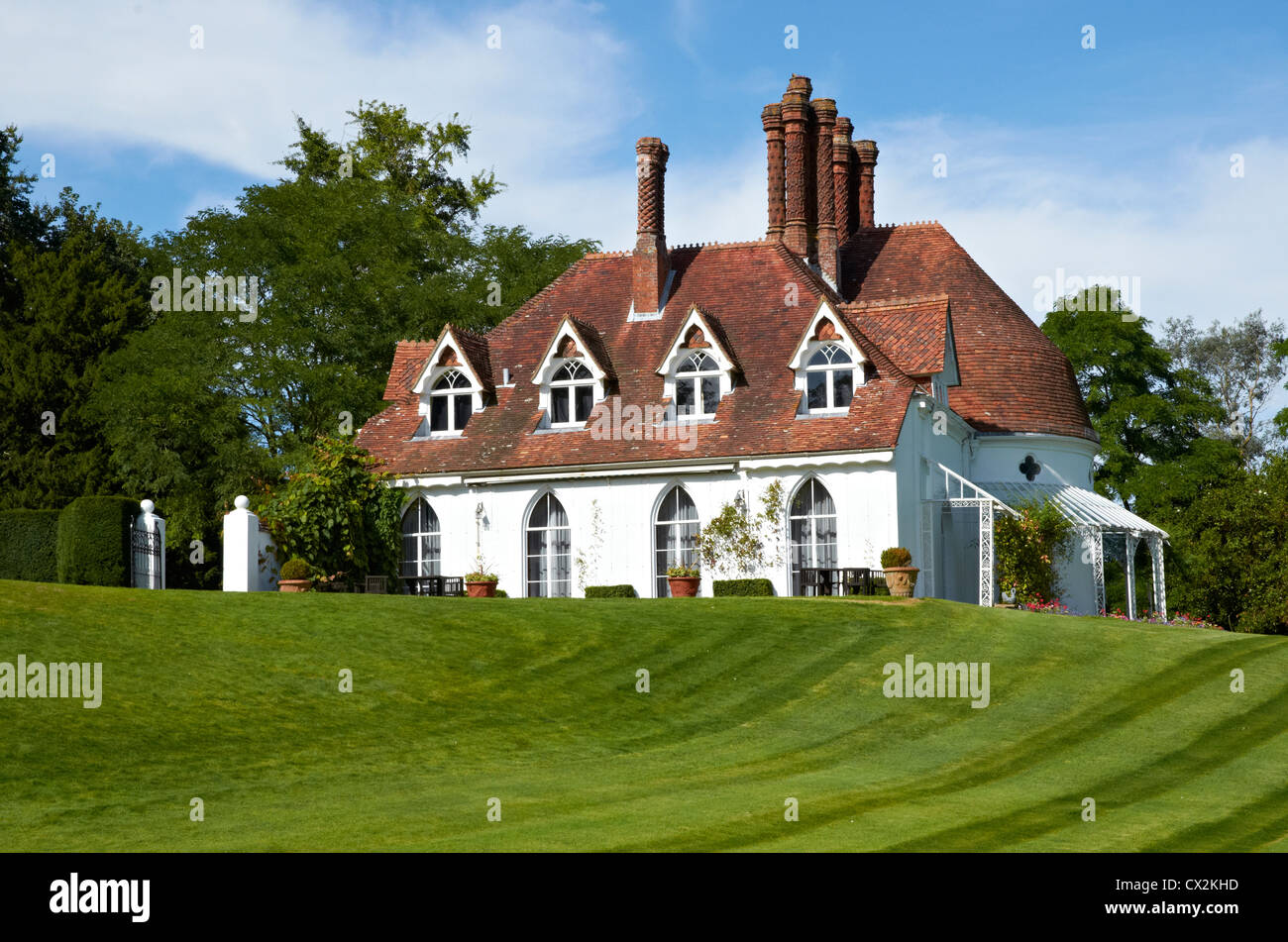 Houghton Lodge Gardens near Stockbridge, Hampshire, England in the valley of the River Test