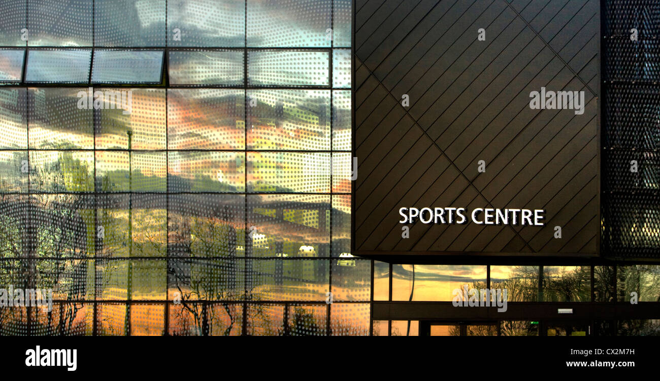 Mirrored Exterior of Lancaster University Sports Centre, Lancaster