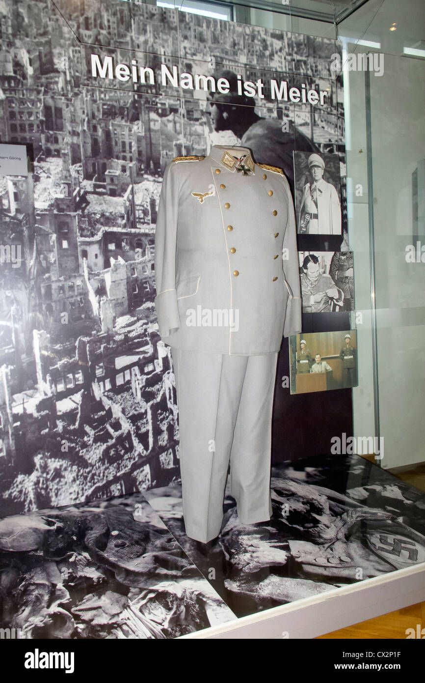 The Luftwaffenmuseum at Gatow, Berlin - Goring's uniform on display Stock Photo