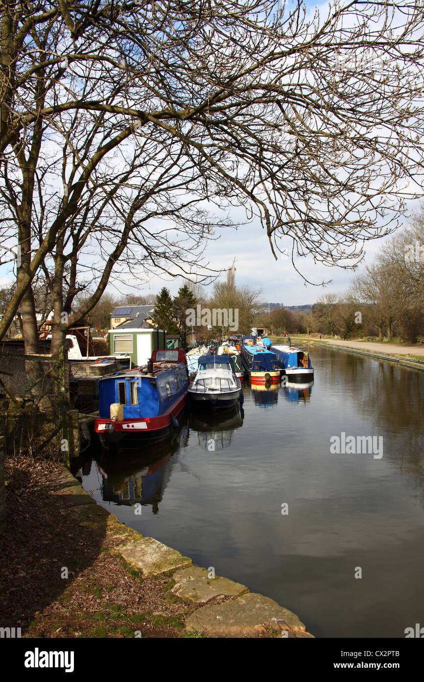 Boat Yard at Rodley Canal Stock Photo Alamy