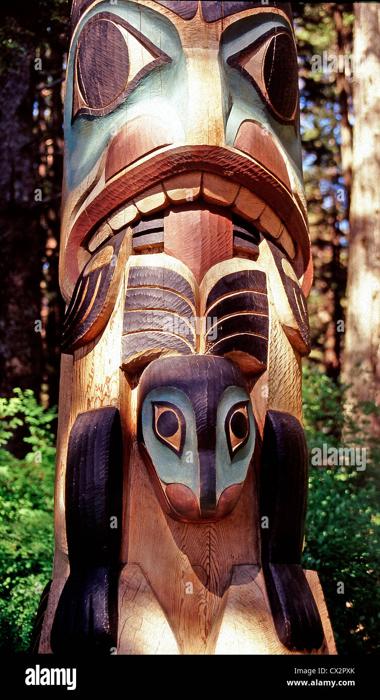 Totem pole in Totem Park, Sitka, Alaska Stock Photo - Alamy