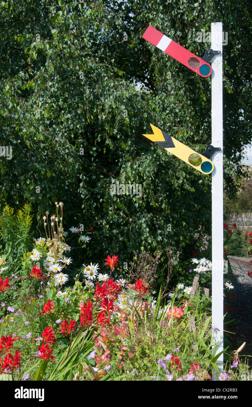 Model railway signals Stock Photo Alamy