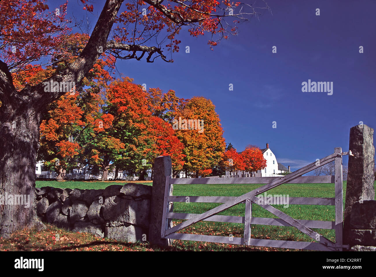 The Shaker Village in Canterberry Center, New Hamsphire, New England Stock Photo