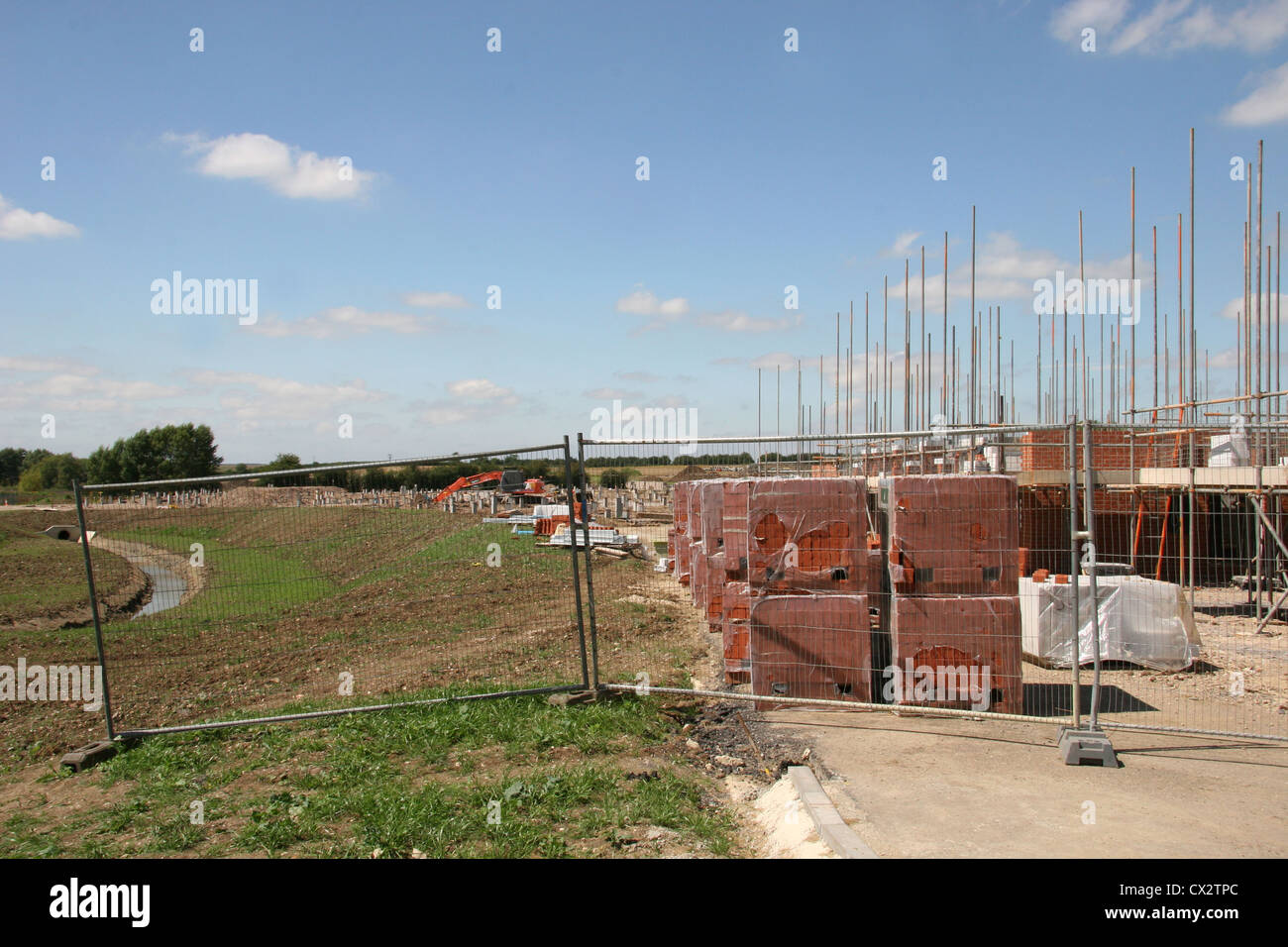 House construction near Aylesbury Buckinghamshire 2007 Stock Photo