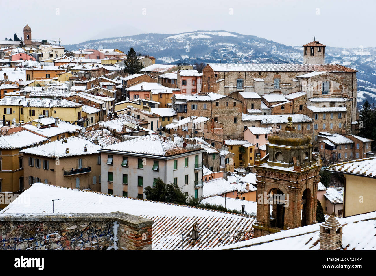 Snow in Perugia Stock Photo Alamy