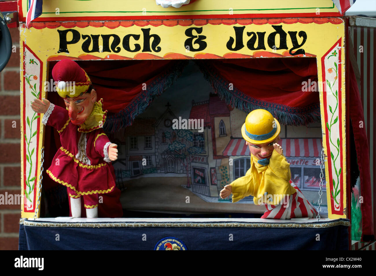 Punch and Judy show at a village fete in Old Buckenham, Norfolk Stock Photo Alamy