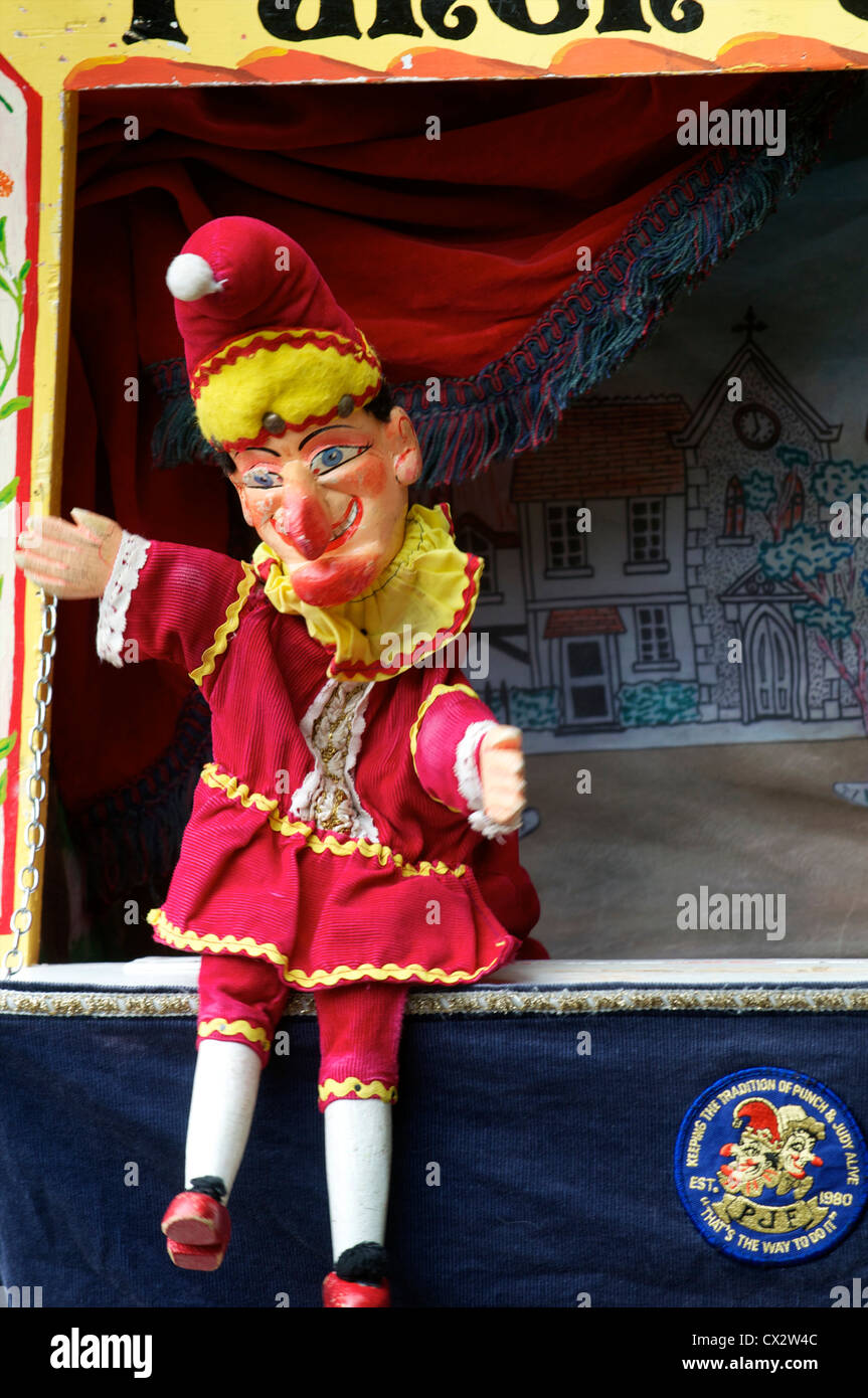 Punch and Judy show at a village fete in Old Buckenham, Norfolk Stock Photo Alamy