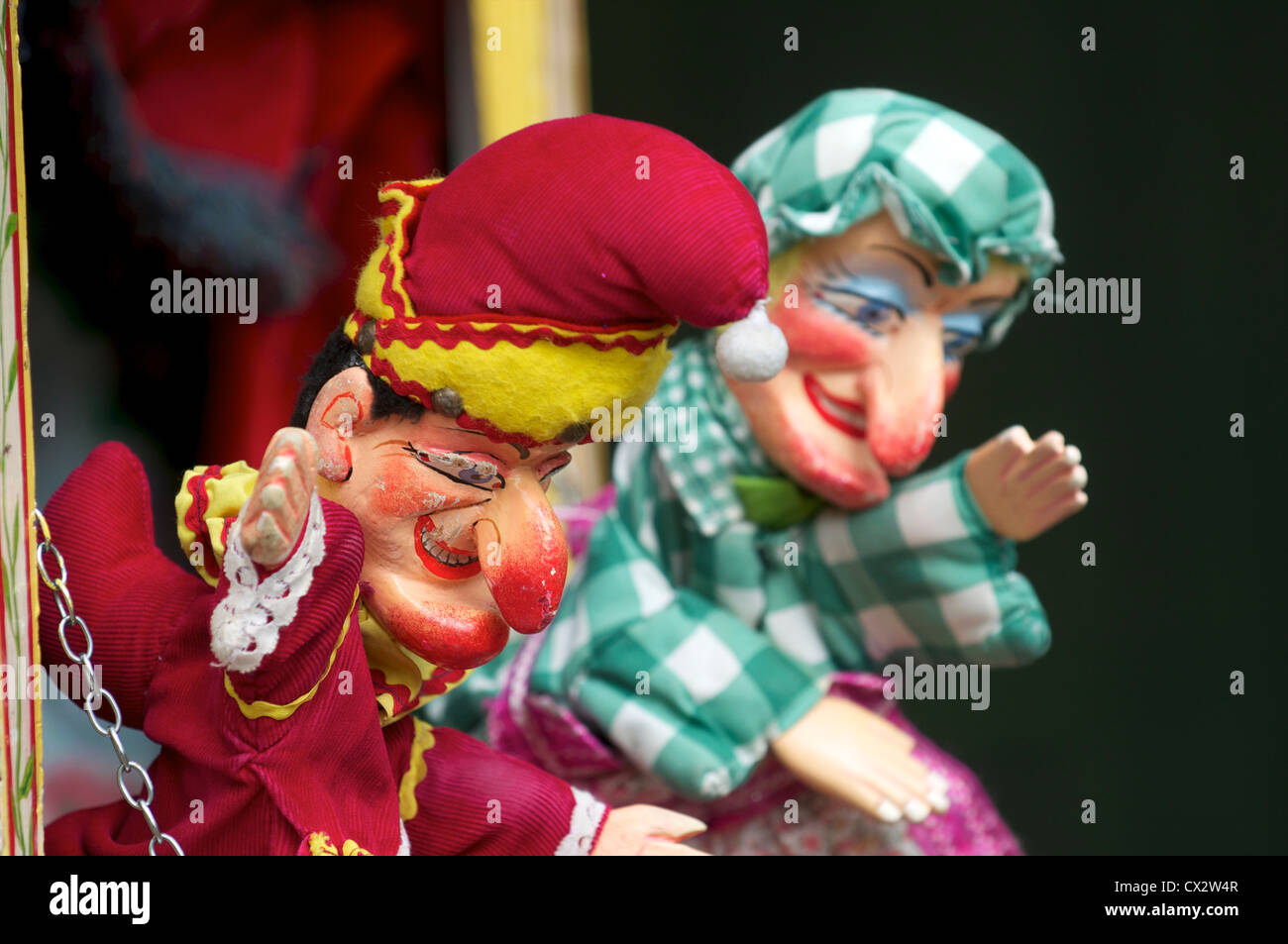 Punch and Judy show at a village fete in Old Buckenham, Norfolk Stock Photo Alamy