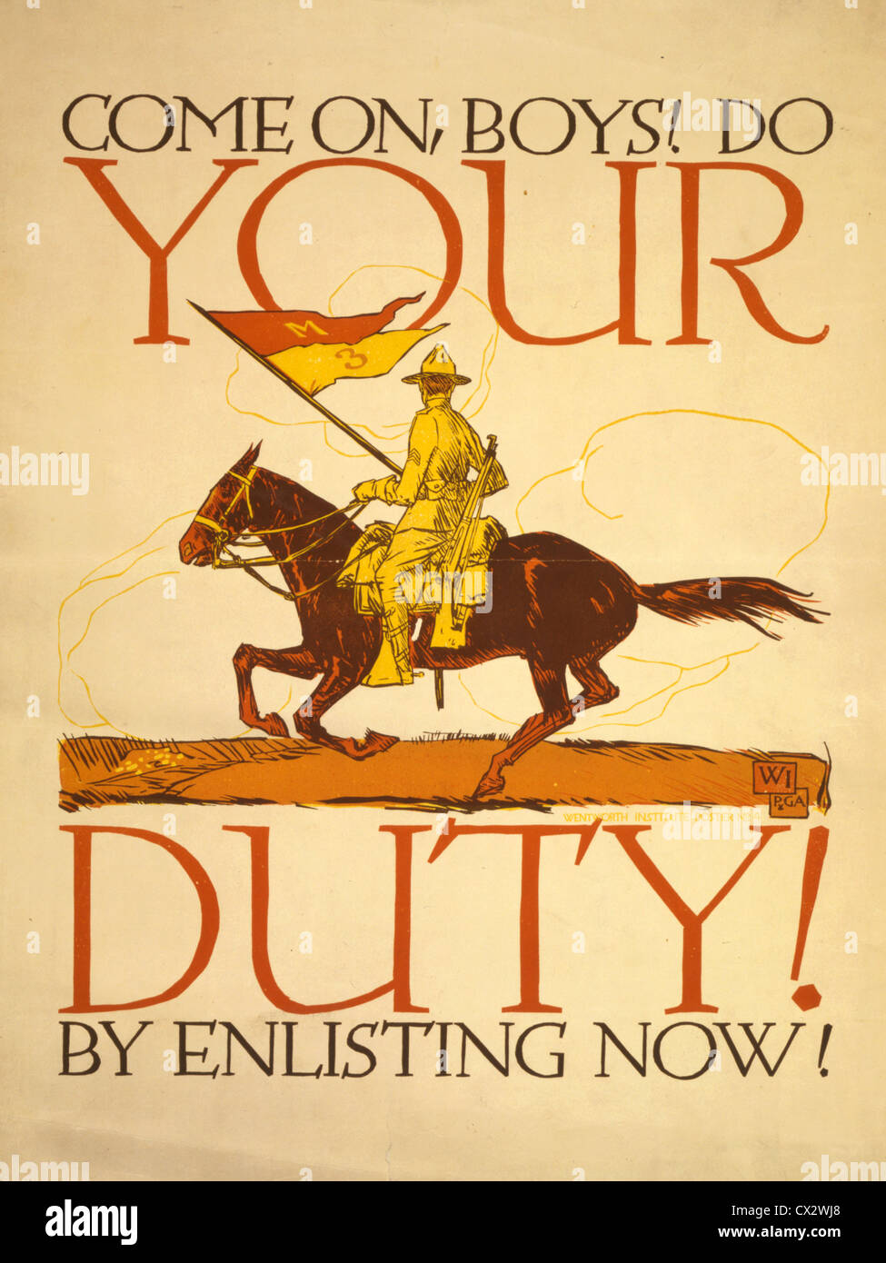 World War I recruiting poster, 1917 Stock Photo