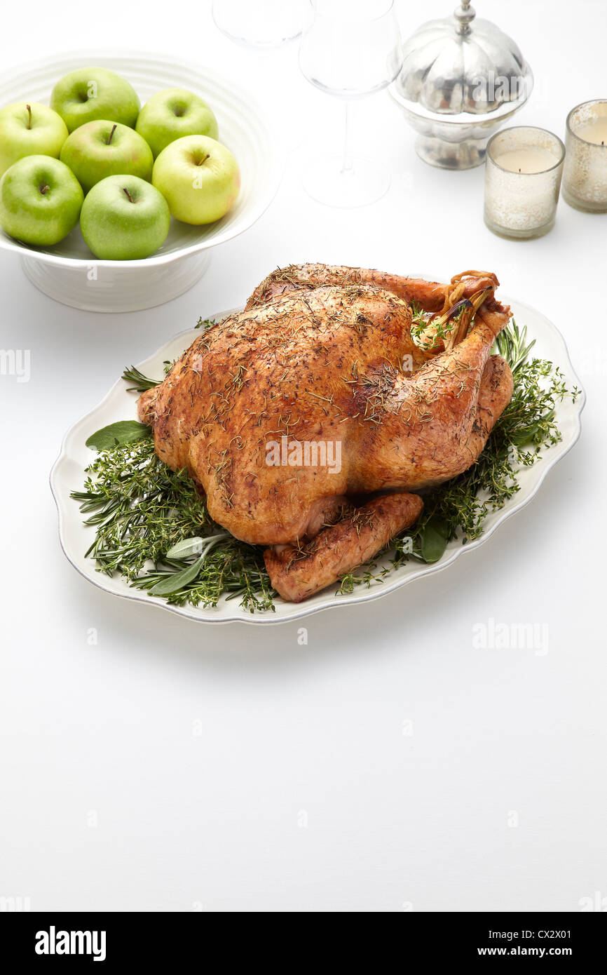 Holiday Roast Turkey Stock Photo