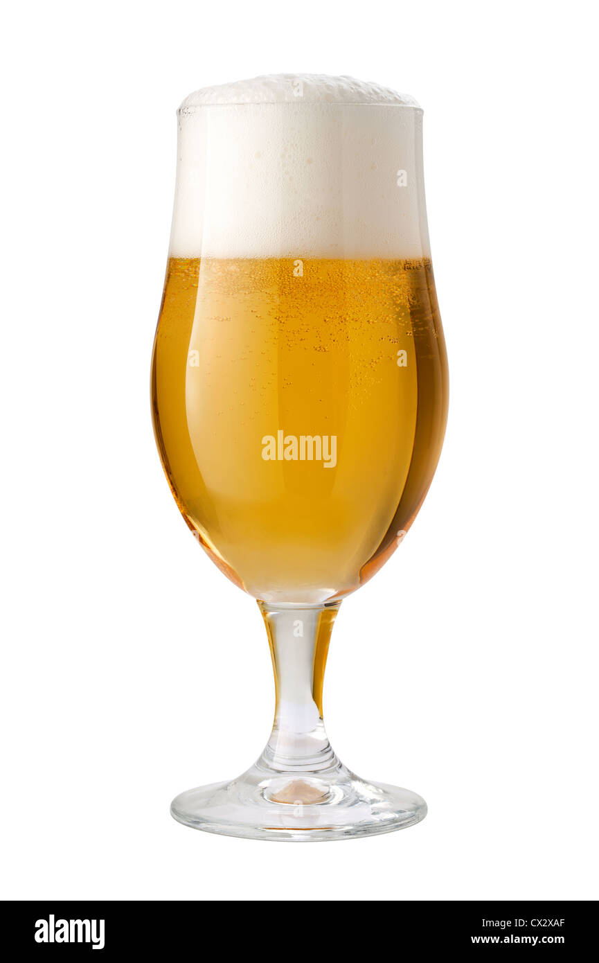 Belgian Ale (Beer) isolated on white Stock Photo - Alamy